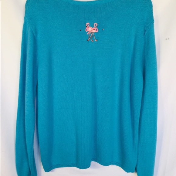 Size Small NEW pink flamingo sweater cardigan - Picture 3 of 5